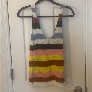 Striped sweater knit tank